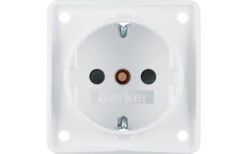 Berker Integro Steckdose Schutzkontakt 3-Pol Mit Erhöhtem Berührungsschutz Polarweiß Matt -Camping im Freien 494997 3341216