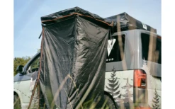 Vickywood Duschzelt Mit Regenhaube 100 Cm Schwarz -Camping im Freien 696233 4715327